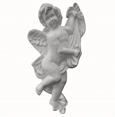 Лепной декор Ангелок (левый) из гипса